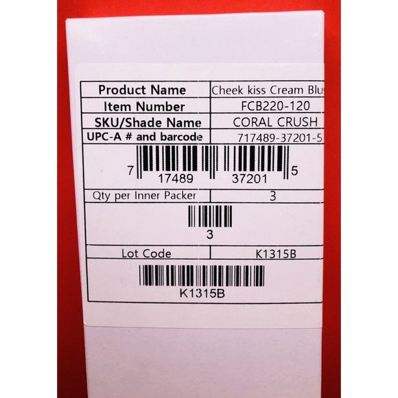 3x Milani Cheek Kiss Cream Blush CORAL CRUSH FCB220-120, 0.21 oz Each - Picture 6 of 7